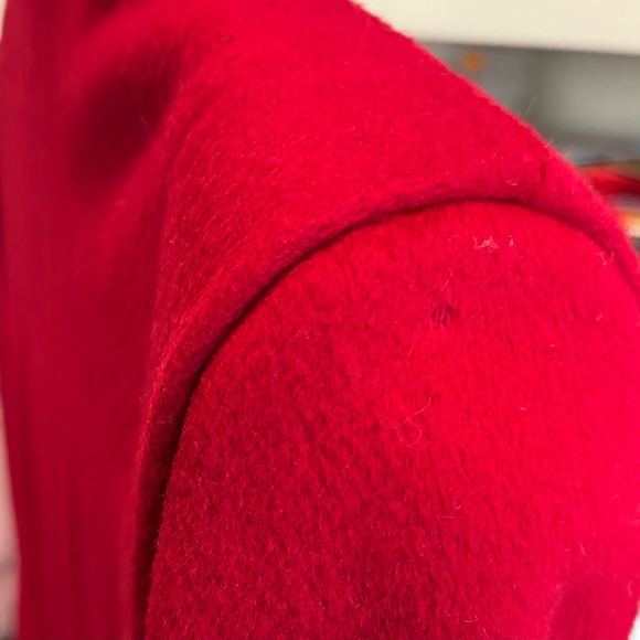 Ashley Scott Vintage Red Full-Length Pure Wool Coat - Picture 4 of 17